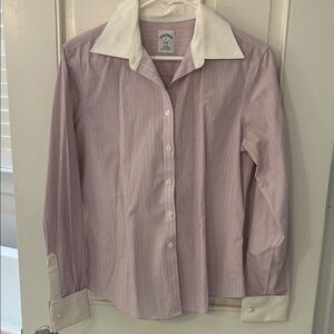 Brooks Brothers Pink and White Button Down Shirt